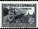 Spain - 1938 - Army - 1,20 PTS - Black - Spain, People's Army - Edifil 797 - Tribute to the People's Army Militias - 0